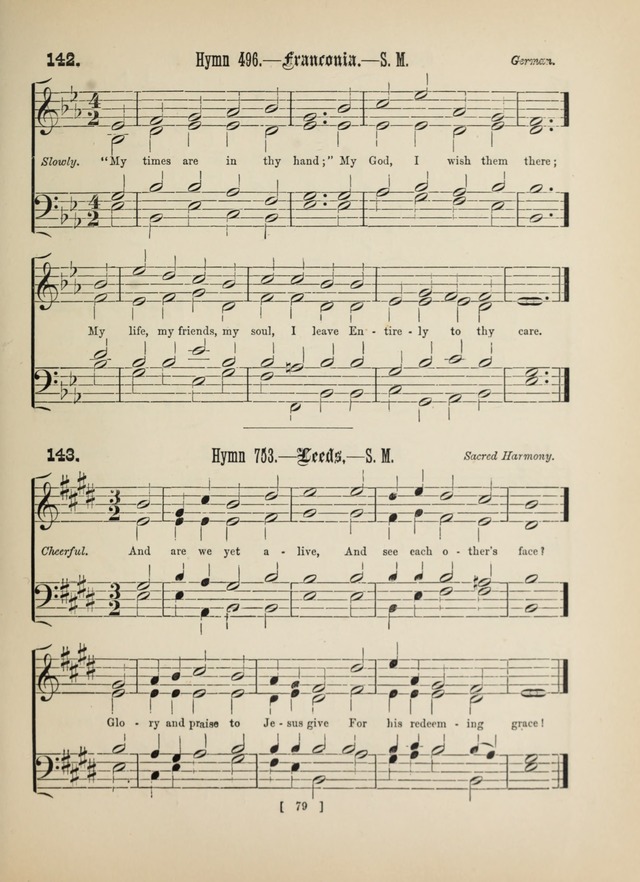 Methodist Tune Book: a collection of tunes adapted to the Methodist Hymn book page 79