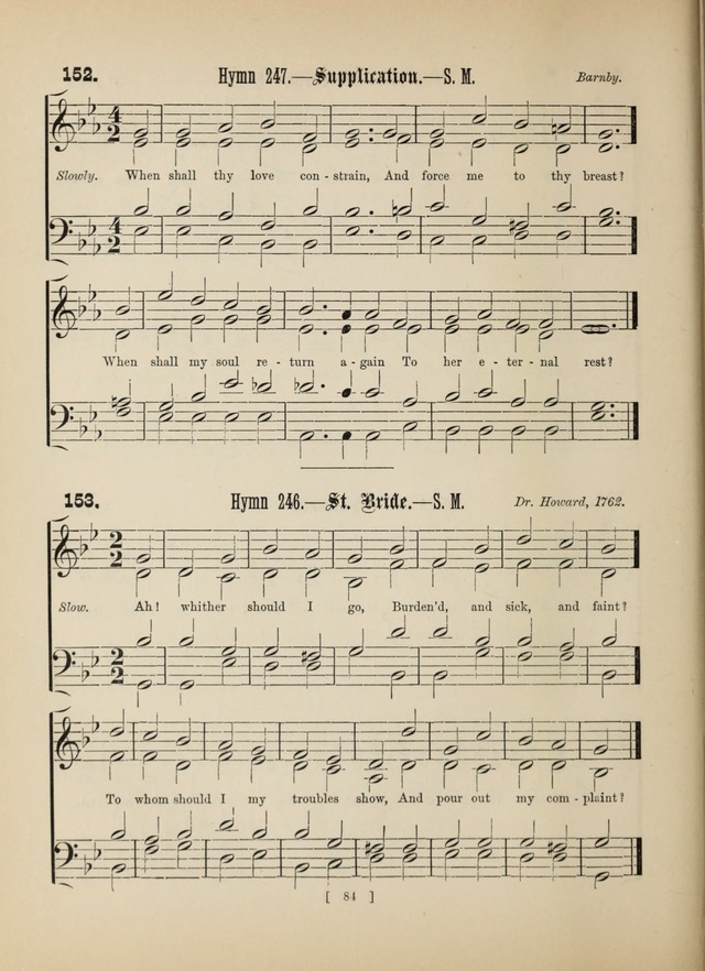 Methodist Tune Book: a collection of tunes adapted to the Methodist Hymn book page 84