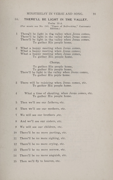 Minstrelsy In Verse and Song: Being a collection of Original Psalms, Hymns and Poems for the Home, covering a period of more than fifty years in their production page 91
