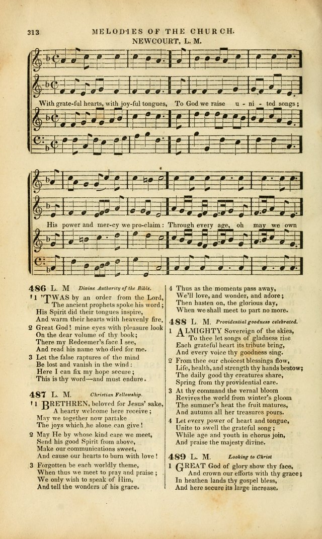 Melodies of the Church: a collection of psalms and hymns adapted to publick and social worship, seasons of revival, monthly concerts of prayer, and various similar occasions... page 314