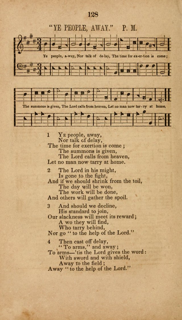 The Minstrel of Zion: a book of religious songs, accompanied with appropriate music, chiefly original page 128