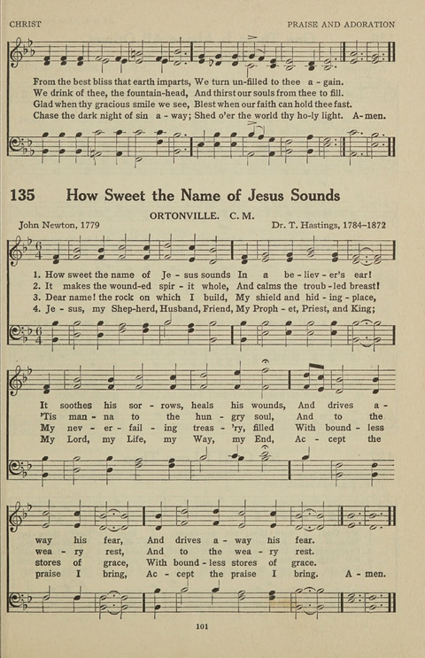 New Baptist Hymnal: containing standard and Gospel hymns and responsive readings page 101