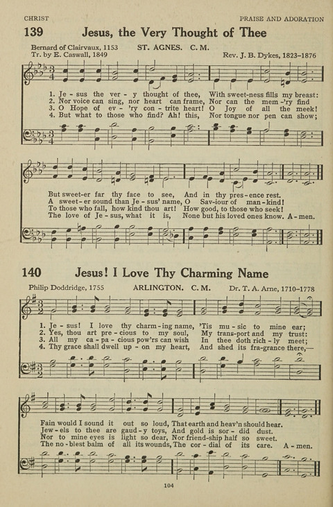 New Baptist Hymnal: containing standard and Gospel hymns and responsive readings page 104