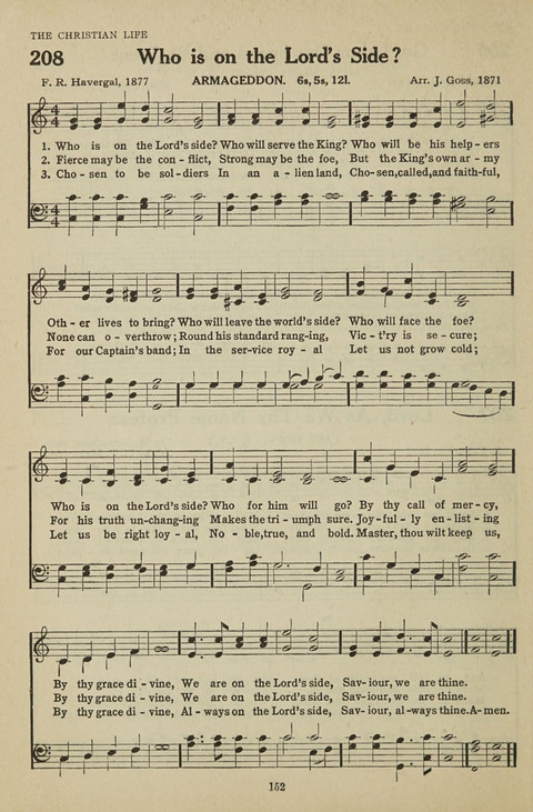 New Baptist Hymnal: containing standard and Gospel hymns and responsive readings page 152