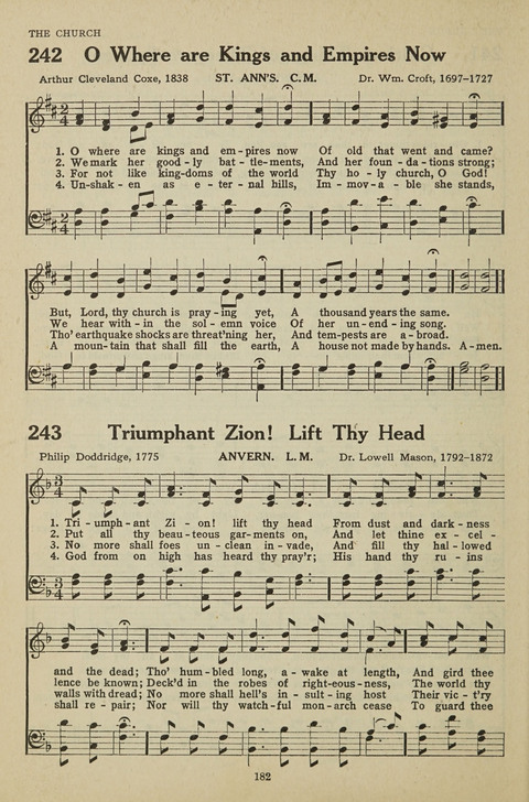 New Baptist Hymnal: containing standard and Gospel hymns and responsive readings page 182