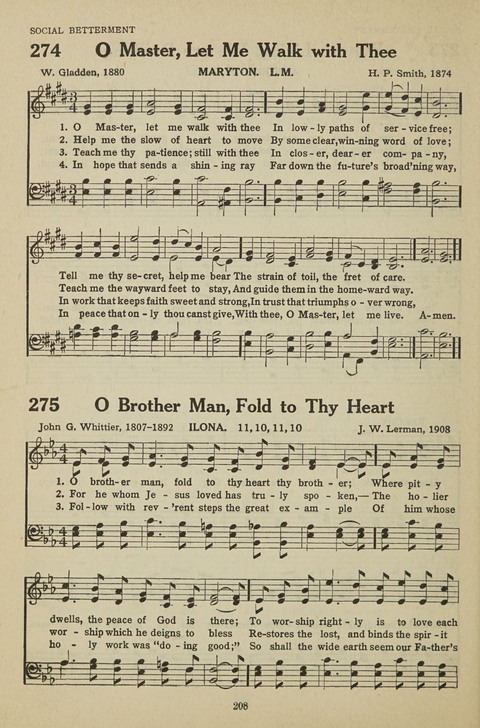 New Baptist Hymnal: containing standard and Gospel hymns and responsive readings page 208