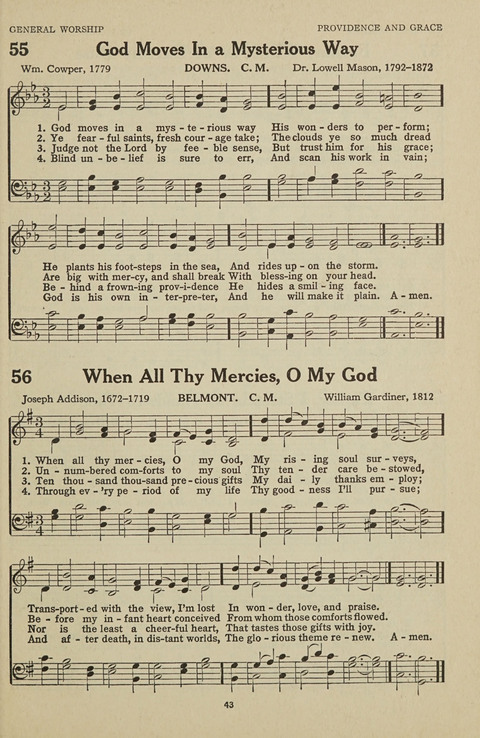 New Baptist Hymnal: containing standard and Gospel hymns and responsive readings page 43