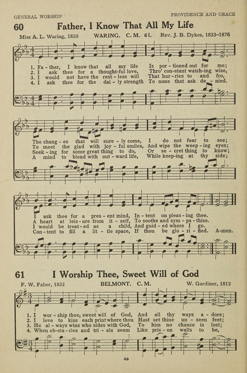 New Baptist Hymnal: containing standard and Gospel hymns and responsive readings page 46