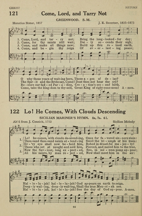 New Baptist Hymnal: containing standard and Gospel hymns and responsive readings page 92