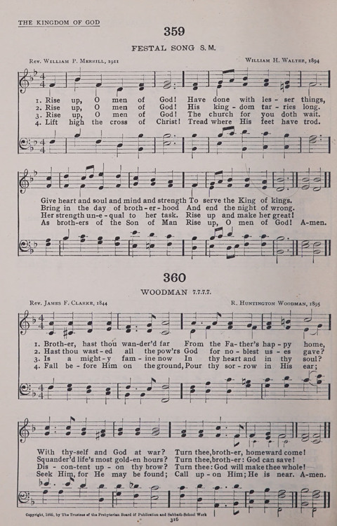 The New Baptist Praise Book: or hymns of the centuries page 316