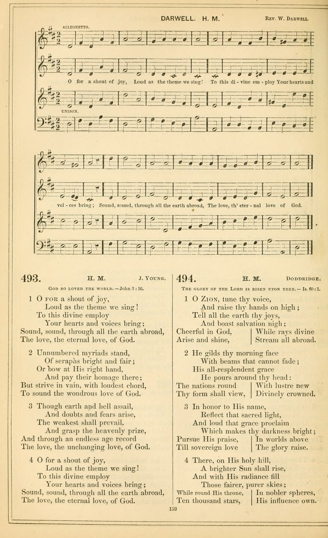 The New Congregational Hymn and Tune Book, for Public, Social and Private  Worship page 167