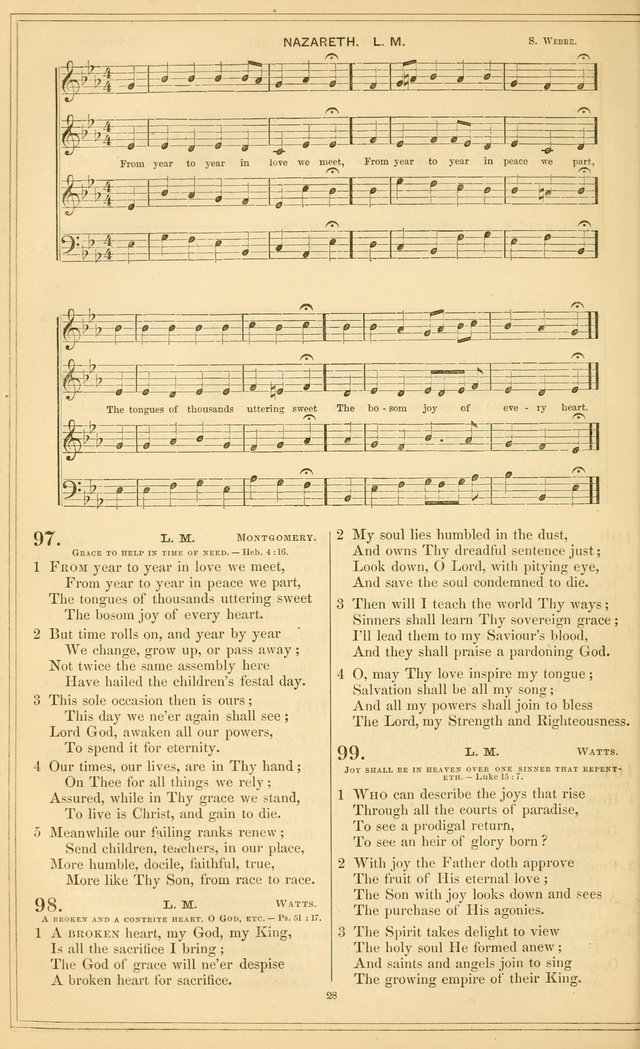 The New Congregational Hymn and Tune Book, for Public, Social and Private  Worship page 43