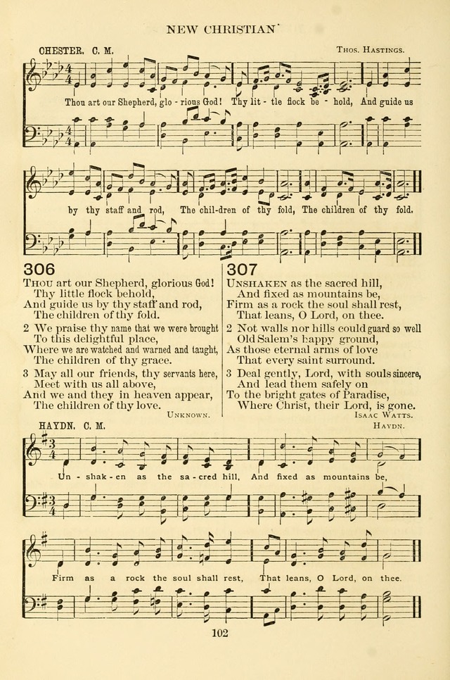 New Christian Hymn and Tune Book page 102
