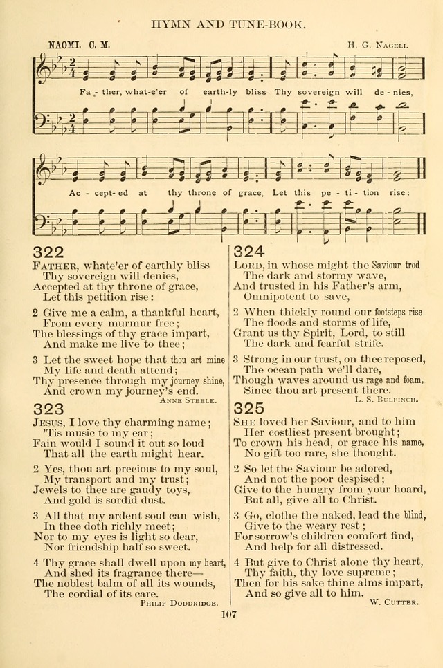 New Christian Hymn and Tune Book page 107