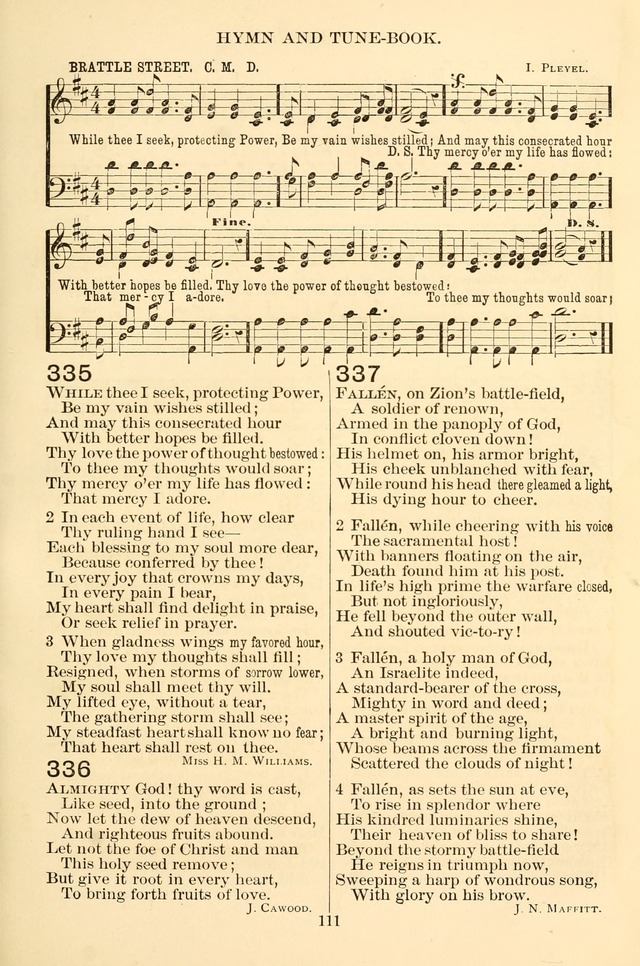 New Christian Hymn and Tune Book page 111
