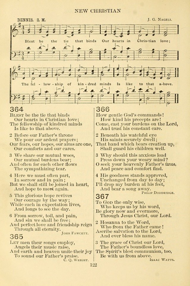 New Christian Hymn and Tune Book page 122