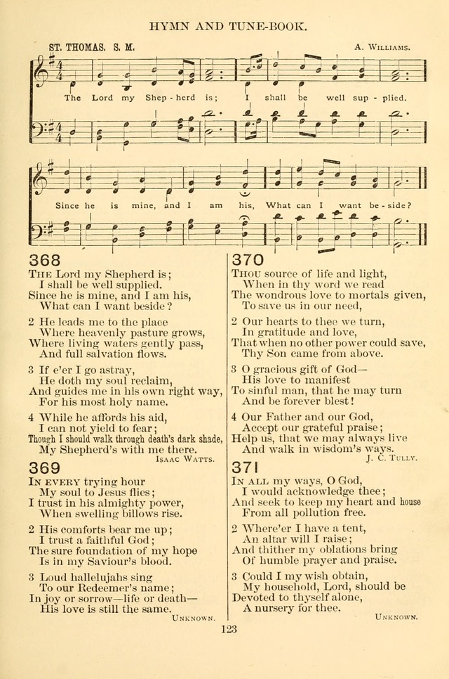 New Christian Hymn and Tune Book page 123