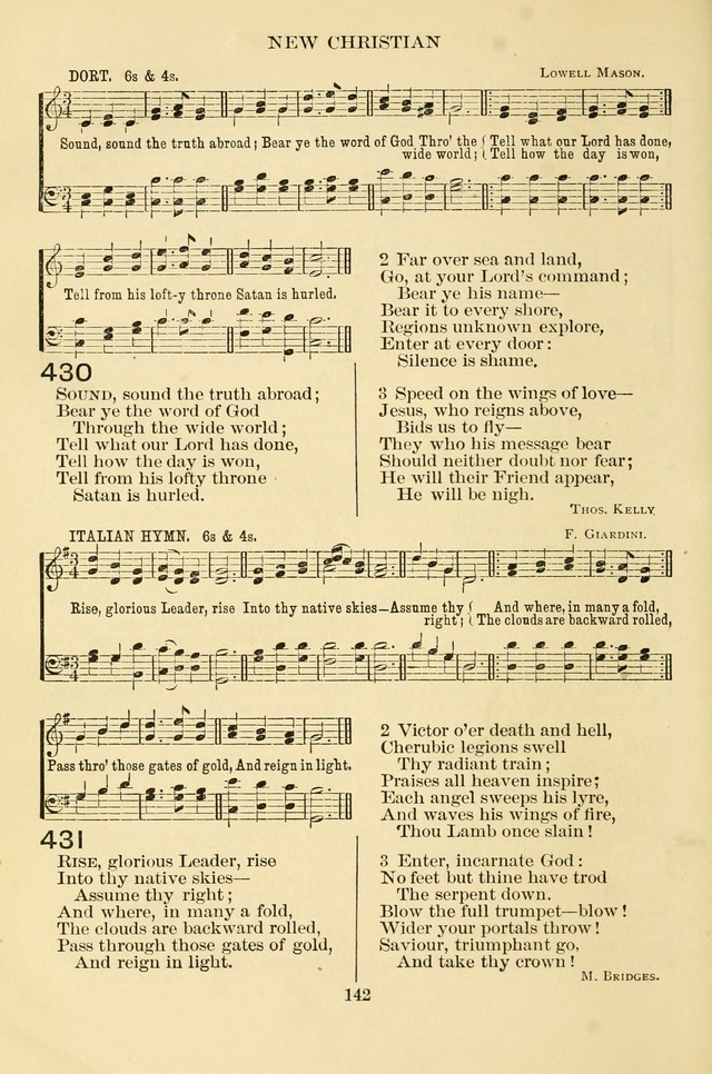 New Christian Hymn and Tune Book page 142