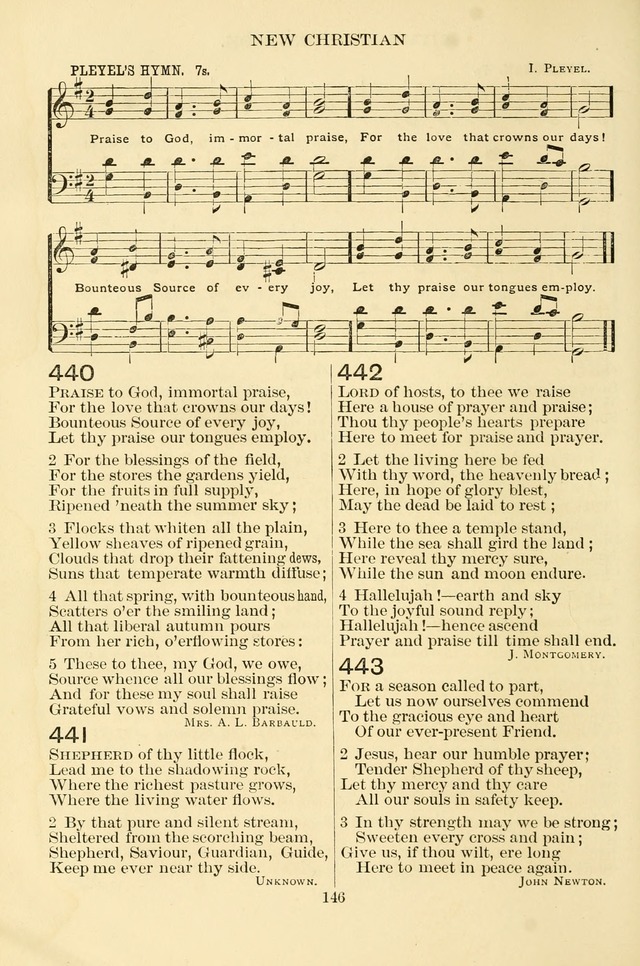 New Christian Hymn and Tune Book page 146