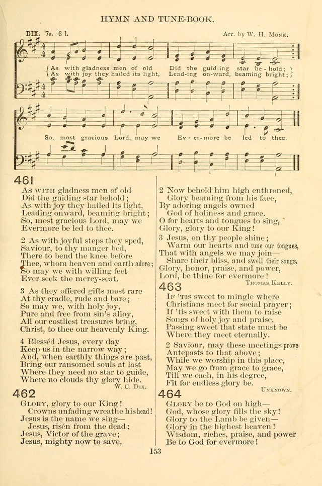 New Christian Hymn and Tune Book page 153