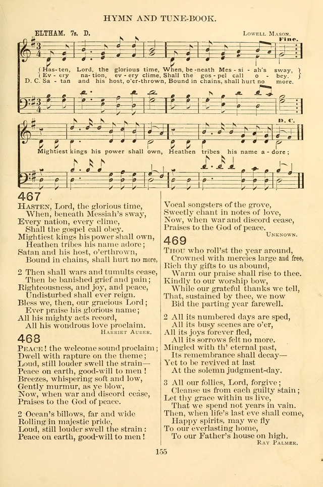 New Christian Hymn and Tune Book page 155