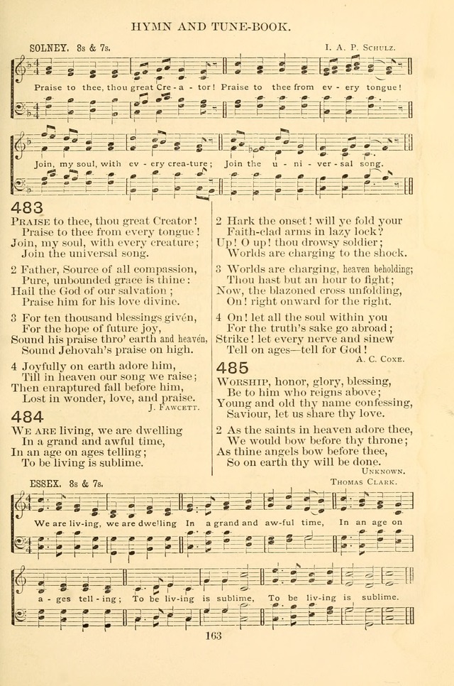New Christian Hymn and Tune Book page 163