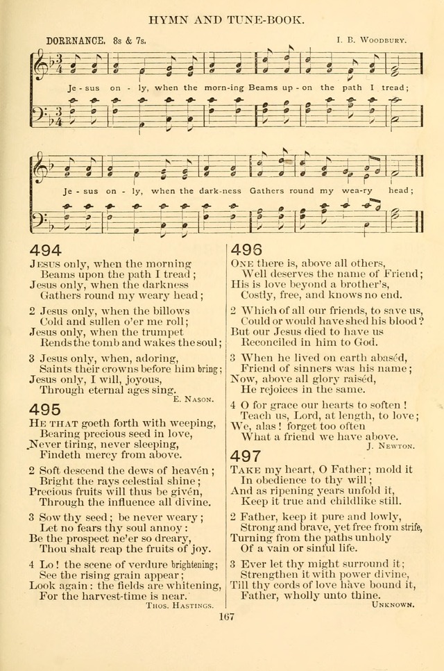 New Christian Hymn and Tune Book page 167