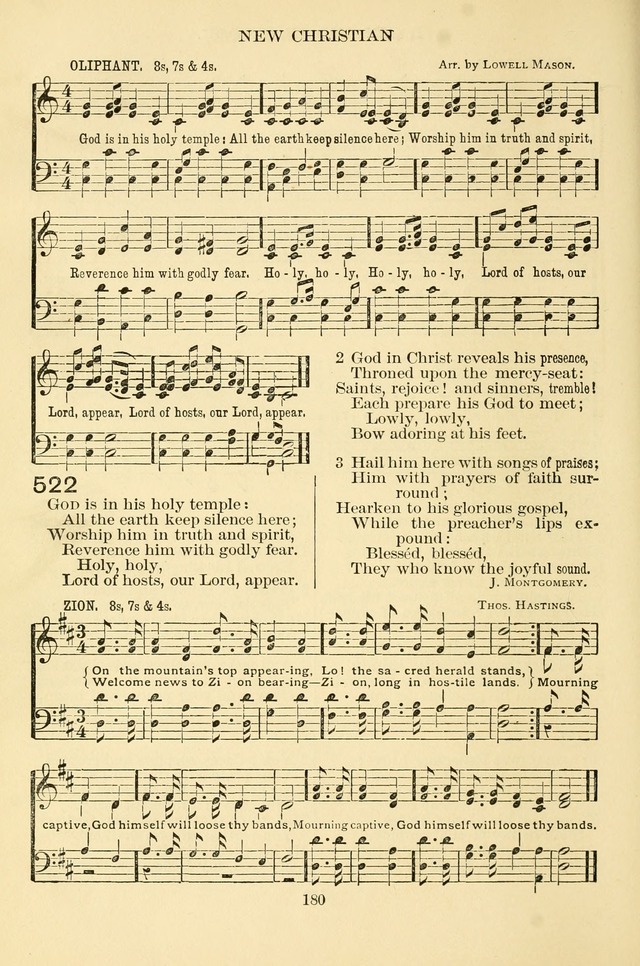 New Christian Hymn and Tune Book page 180