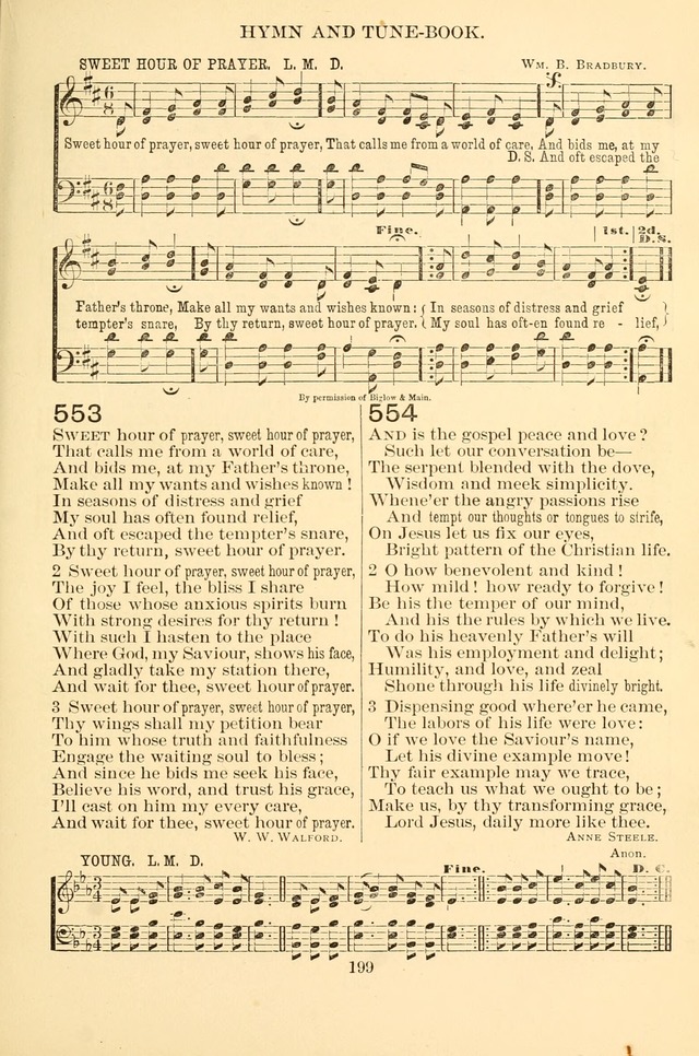 New Christian Hymn and Tune Book page 199