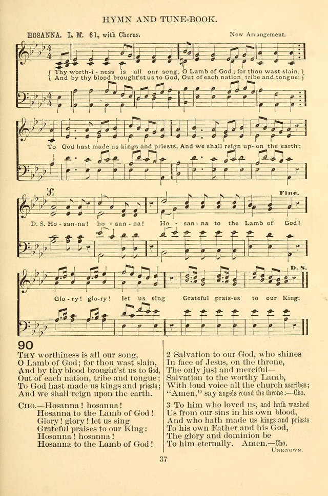 New Christian Hymn and Tune Book page 37