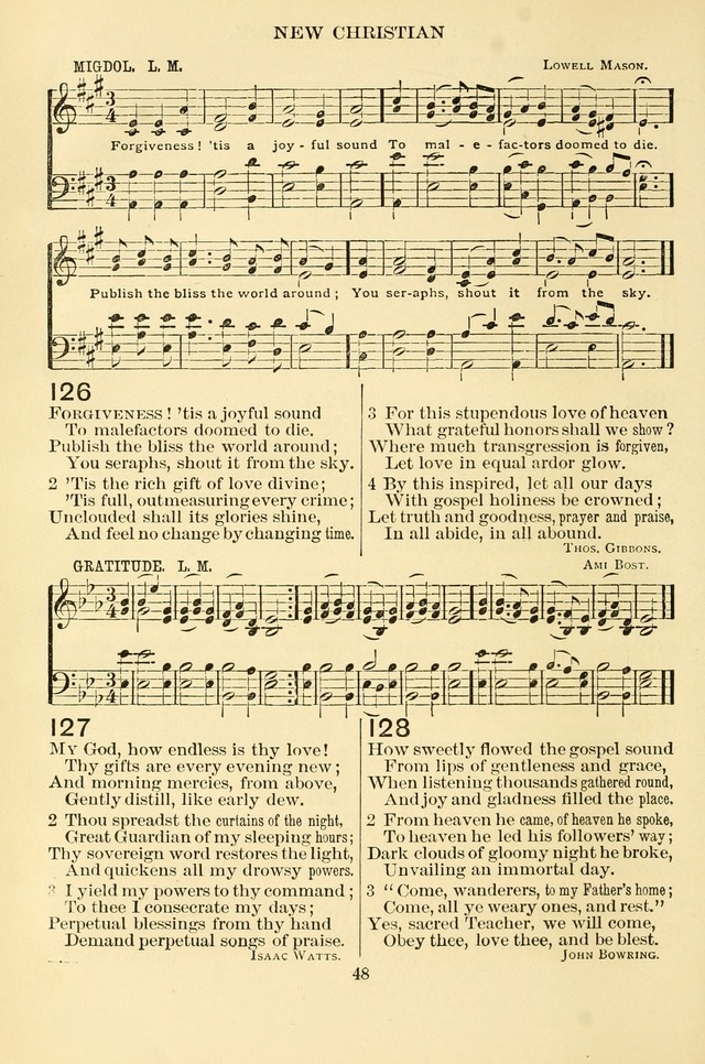 New Christian Hymn and Tune Book page 48
