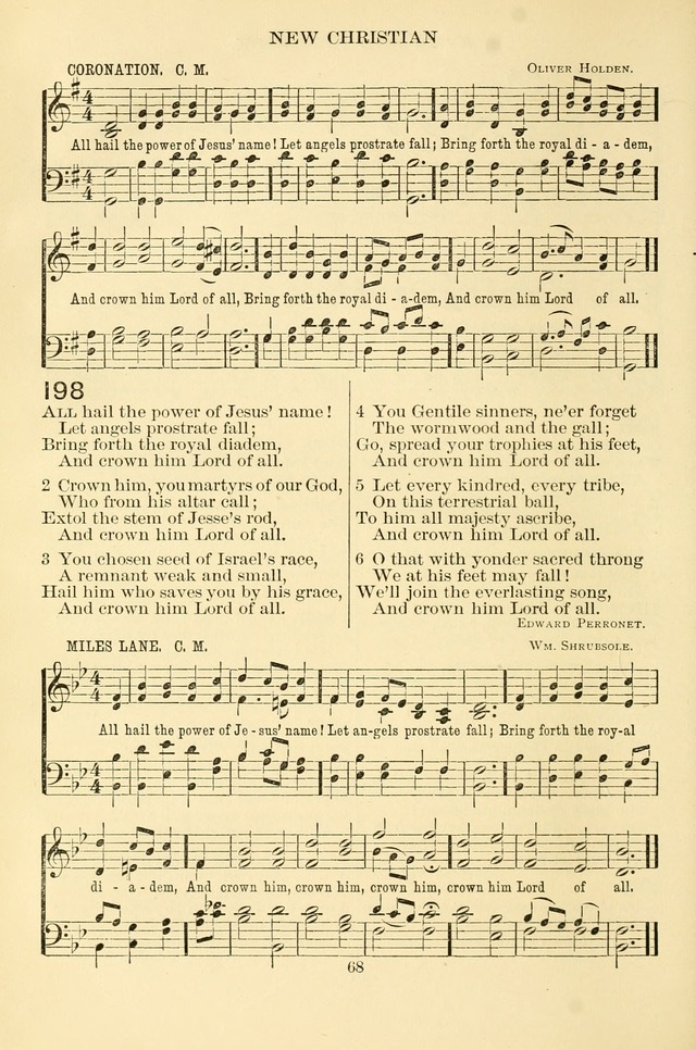 New Christian Hymn and Tune Book page 68