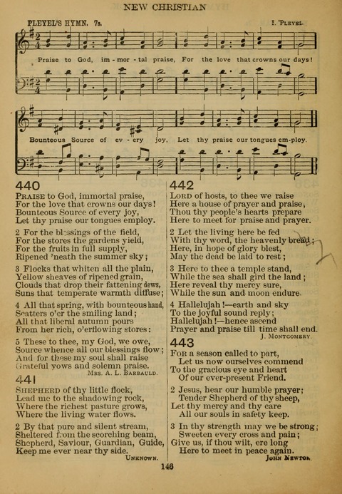 New Christian Hymn and Tune Book page 145