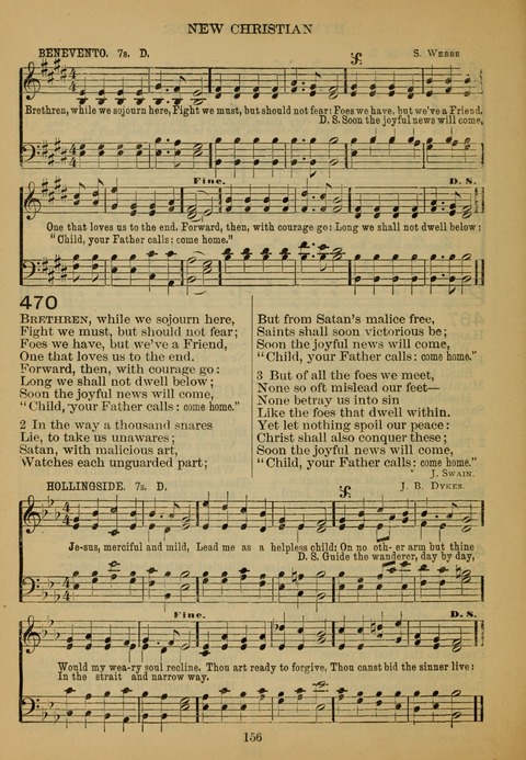 New Christian Hymn and Tune Book page 155