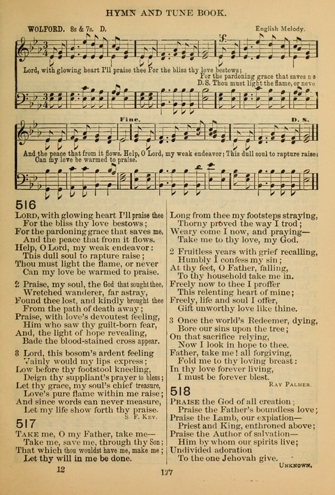 New Christian Hymn and Tune Book page 176