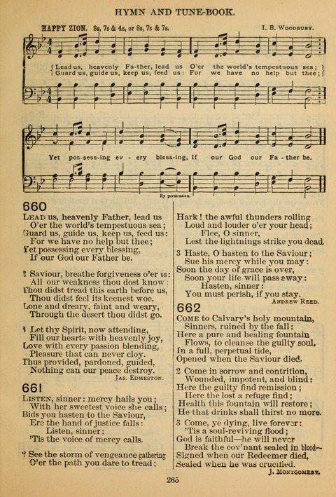 New Christian Hymn and Tune Book page 264