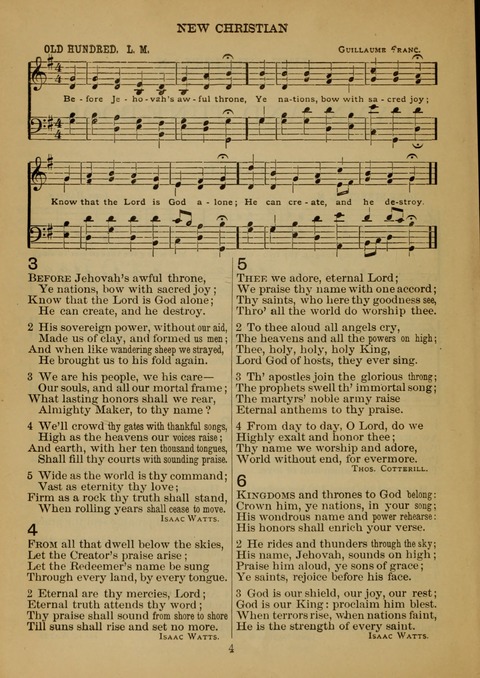 New Christian Hymn and Tune Book page 3