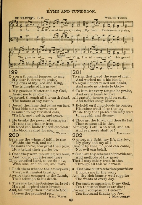 New Christian Hymn and Tune Book page 68