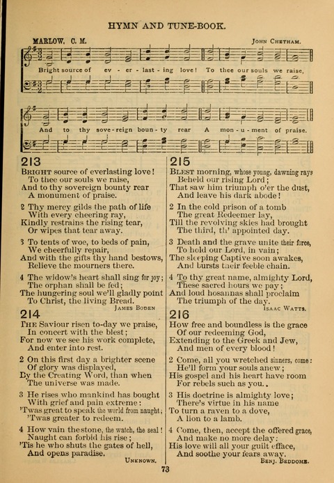 New Christian Hymn and Tune Book page 72