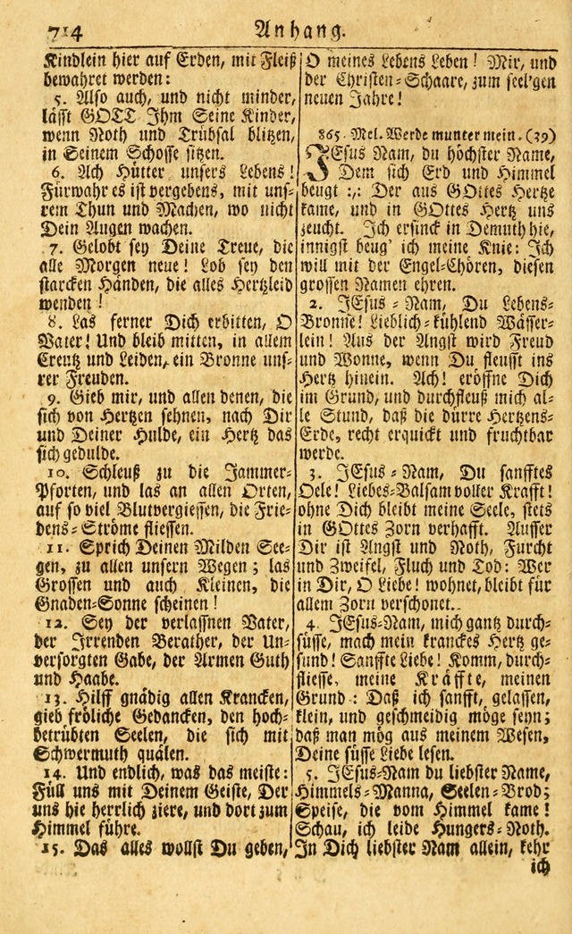 Neu-Eingerichtetes Gesang-Buch in Sich Haltend eine Sammlung (mehrentheils alter) Schöner lehr-reicher underbailicher Lieder... page 720