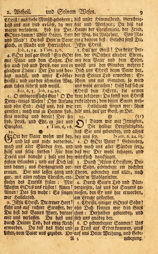 Neu-Eingerichtetes Gesang-Buch in Sich Haltend eine Sammlung (mehrentheils alter) Schöner lehr-reicher underbailicher Lieder... page 9