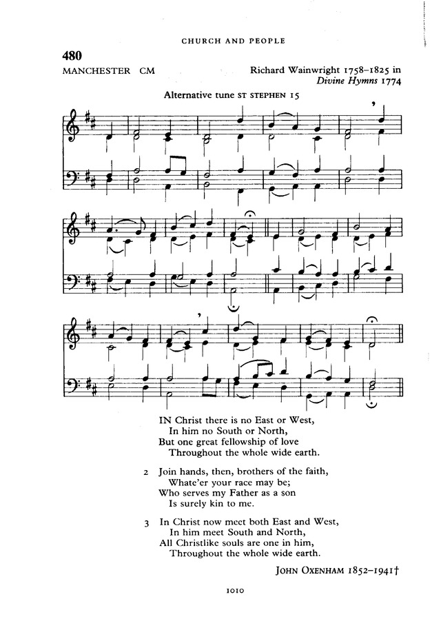 The New English Hymnal page 1011