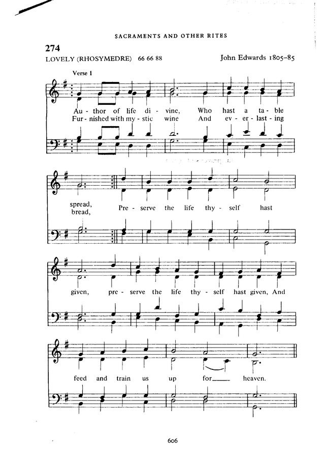 The New English Hymnal page 607