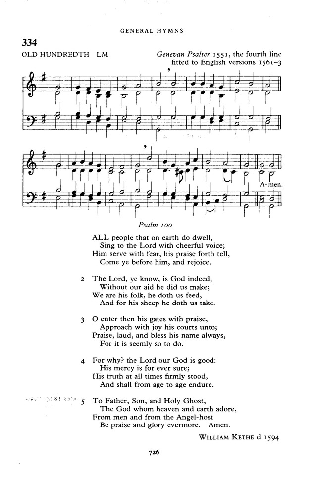 The New English Hymnal page 727
