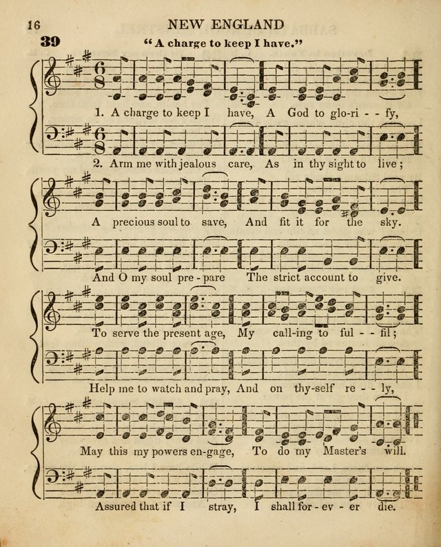 The New England Sabbath School Minstrel: a collection of music and hymns adapted to sabbath schools, families, and social meetings page 18