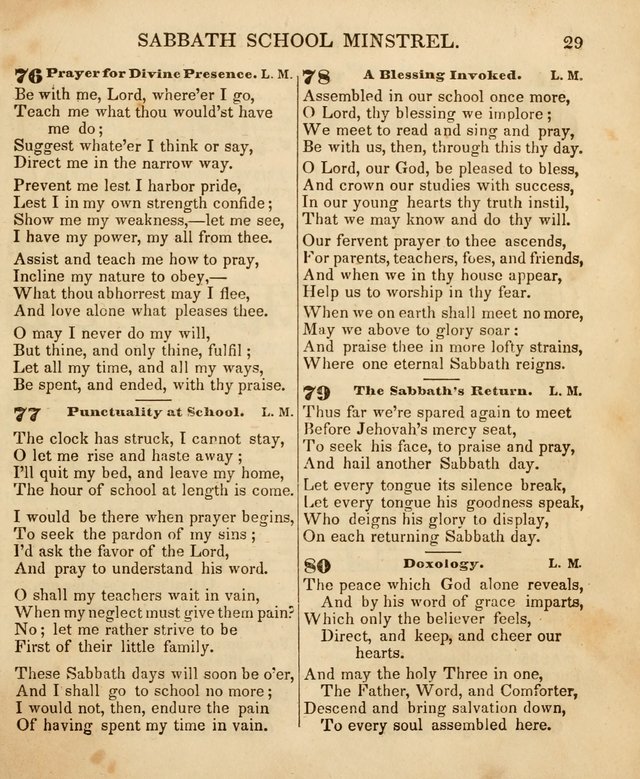 The New England Sabbath School Minstrel: a collection of music and hymns adapted to sabbath schools, families, and social meetings page 31