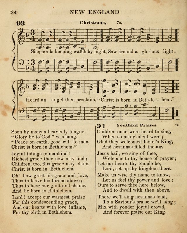 The New England Sabbath School Minstrel: a collection of music and hymns adapted to sabbath schools, families, and social meetings page 36