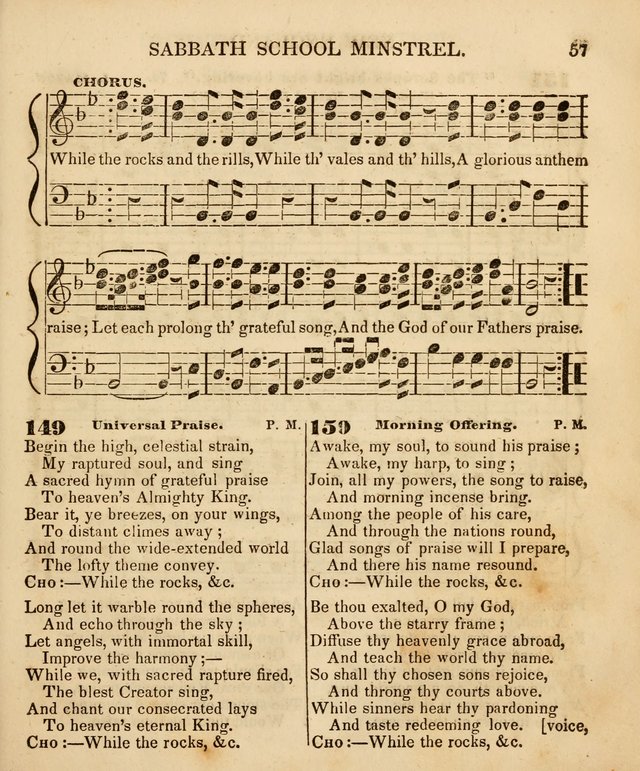 The New England Sabbath School Minstrel: a collection of music and hymns adapted to sabbath schools, families, and social meetings page 59