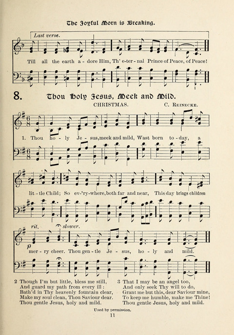The New Hosanna: A book of Songs and Hymns for The Sunday-school and The Home page 11