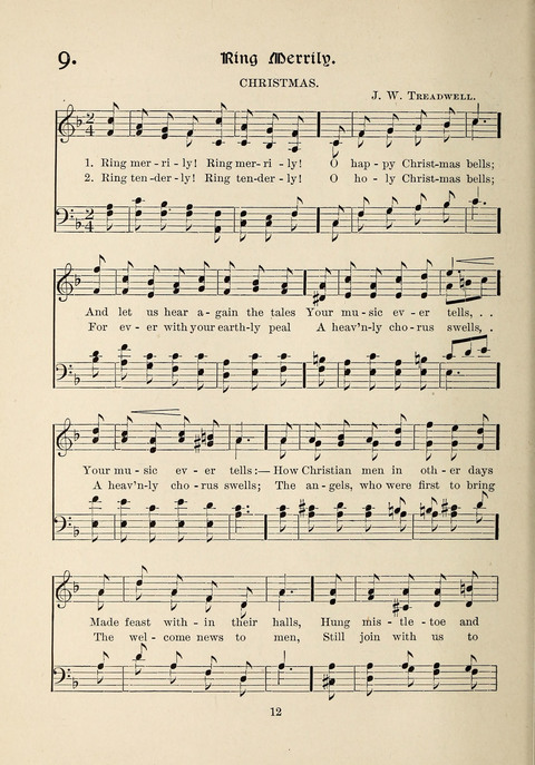 The New Hosanna: A book of Songs and Hymns for The Sunday-school and The Home page 12